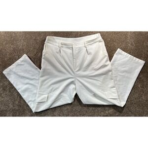 And Now This White Cargo Pants XL Pockets Wide Leg Loose Fit